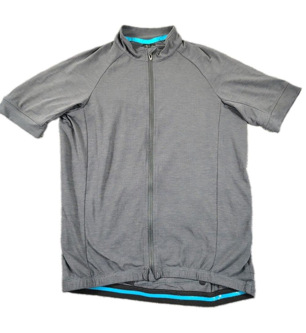 Specialized Drirelease Jersey Womens M Gray Wool Blend Full Zip SS Stretch EUC